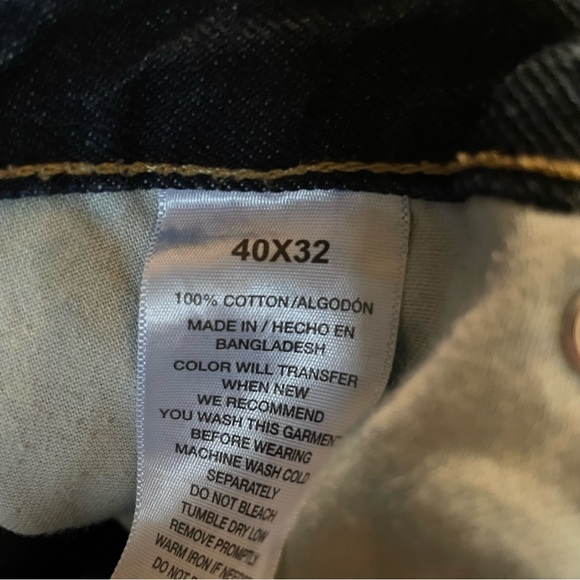 Member’s Mark Men’s Dark Wash Cotton Straight Jeans Size 40/32 - Picture 3 of 3